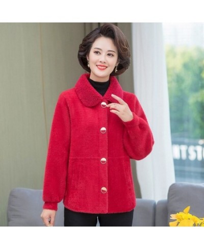 Women 2023 Autumn Winter Imitation Mink Cashmere Coat Female Cardigan Knit Thicken Loose Casual Sweater Jacket Wool Outwear $...