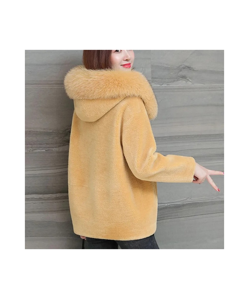 2022 New Winter Women Faux Fur Coat Thick Warm Lamb Fur Coat Hooded 5XL Elegant Long Jacket Female Winter Outerwear $87.12 - ...