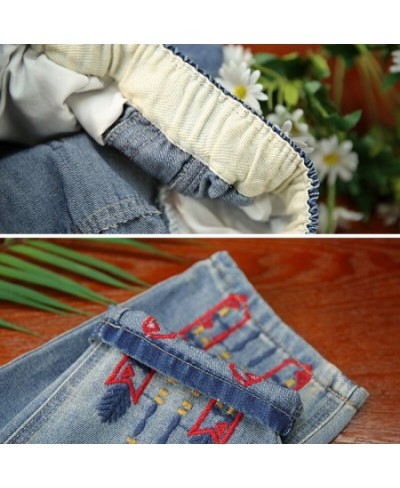 Summer Jeans Woman Casual Denim Pants Elastic Waist Vintage Embroidery Harem Jeans Women Denim Pantalon 2023 $51.46 - Jeans