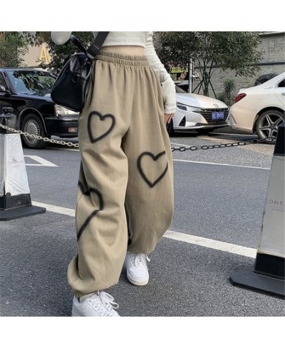 Hip Hop Heart Print Sweatpants Women Korean Streetwear Fashion High Waist Casual Trousers Spring Harajuku Loose Pants New $25...