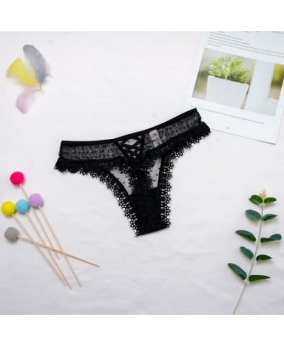 Women Thongs and G Strings Lace Low Rise Underwear Transparent Panties Female Underpants Hot Tanga Hollow Out T Back for Sex ...