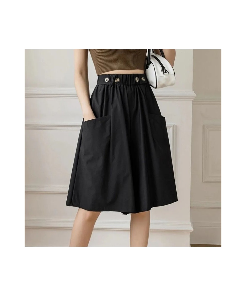 Shorts for Women In Summer Solid Color Casual Cool Elastic High Waist Straight Shorts Women's Fashion Loose Biker Shorts $24....