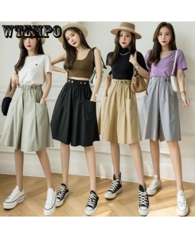 Shorts for Women In Summer Solid Color Casual Cool Elastic High Waist Straight Shorts Women's Fashion Loose Biker Shorts $24....