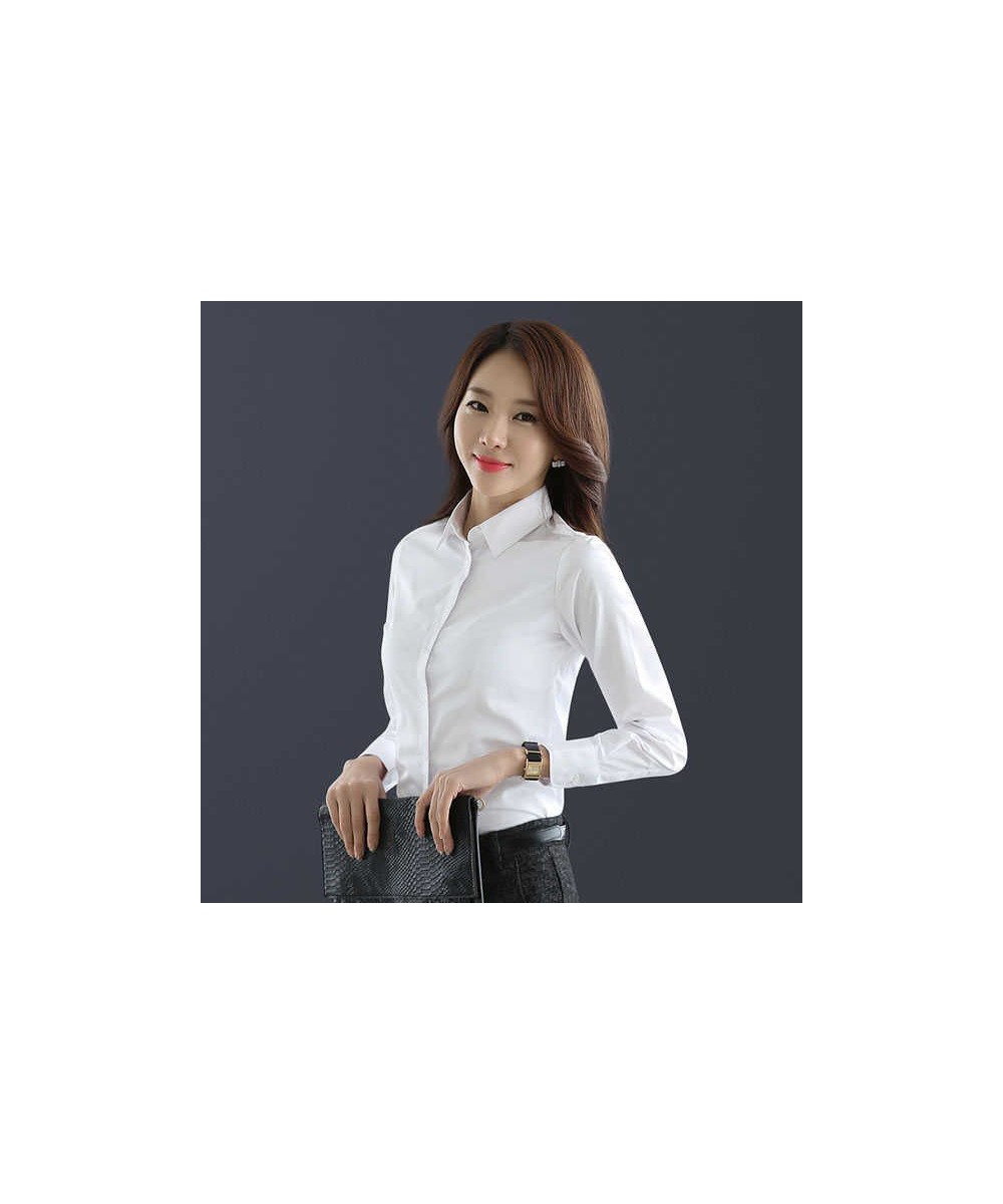 Spring and Autumn New Thin Black White Shirt Women's Long Sleeve Korean Professional Shirt Work Blouse 5XL Top $29.45 - Tops ...