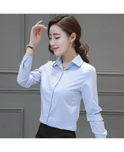 Spring and Autumn New Thin Black White Shirt Women's Long Sleeve Korean Professional Shirt Work Blouse 5XL Top $29.45 - Tops ...