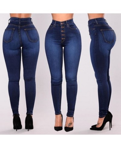 Jeans For Women High Waist Push Up Jeans High Elastic Stretch Ladies Mom Jeans Female Washed Denim Skinny Pencil Pants $48.15...