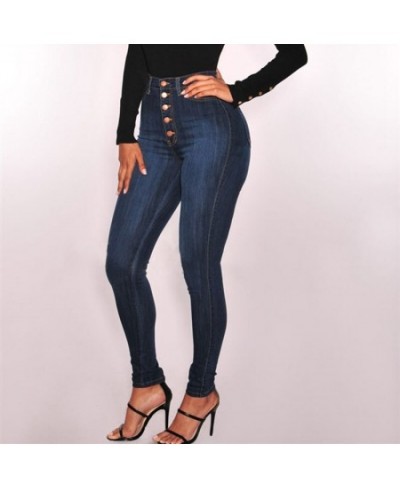 Jeans For Women High Waist Push Up Jeans High Elastic Stretch Ladies Mom Jeans Female Washed Denim Skinny Pencil Pants $48.15...