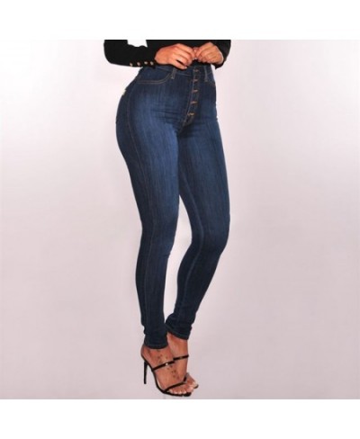 Jeans For Women High Waist Push Up Jeans High Elastic Stretch Ladies Mom Jeans Female Washed Denim Skinny Pencil Pants $48.15...