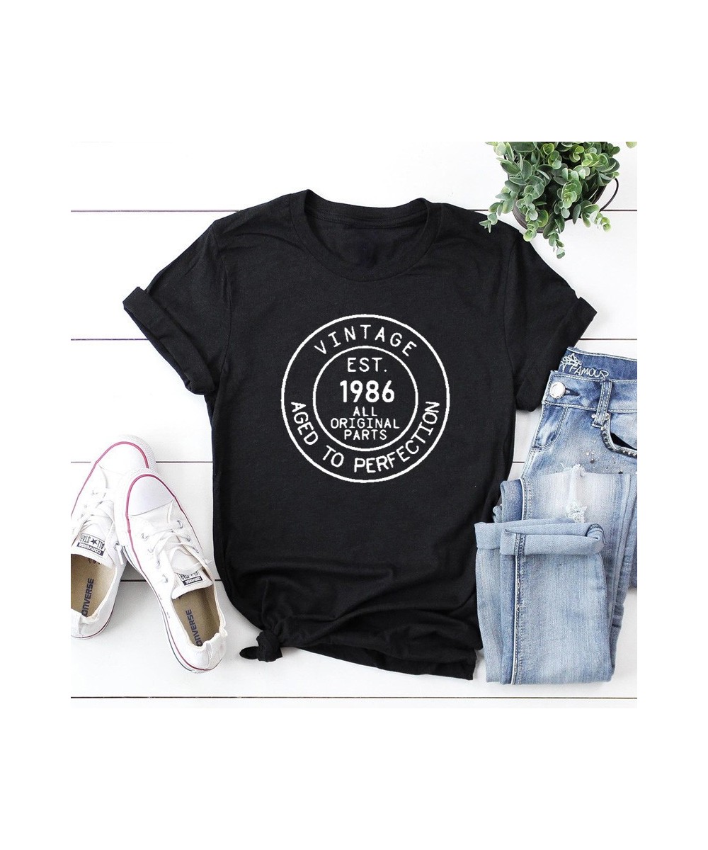 36th Birthday Vintage 1986 Shirt Gifts for Men Gifts for Women 100%Cotton O Neck Fashion Print shirt Casual Short Sleeve Tee ...