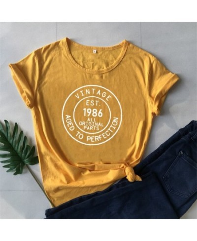 36th Birthday Vintage 1986 Shirt Gifts for Men Gifts for Women 100%Cotton O Neck Fashion Print shirt Casual Short Sleeve Tee ...