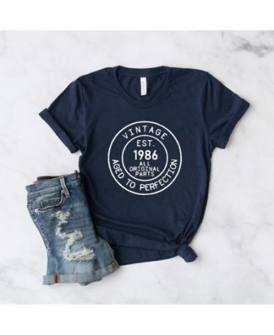 36th Birthday Vintage 1986 Shirt Gifts for Men Gifts for Women 100%Cotton O Neck Fashion Print shirt Casual Short Sleeve Tee ...