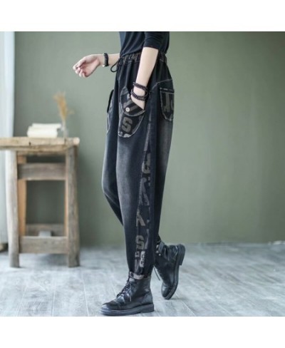 Spring Autumn Women High Waist Patchwork Floral Harem Jeans Woman Casual Femme Korean Style Denim Pants Ladies 2023 $42.35 - ...