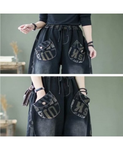 Spring Autumn Women High Waist Patchwork Floral Harem Jeans Woman Casual Femme Korean Style Denim Pants Ladies 2023 $42.35 - ...