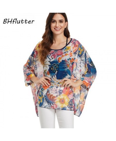 Summer Tops for Women 2023 Fashion Batwing Casual Loose Chiffon Blouses Shirt Floral Print Boho Beach Blouse Blusas $24.53 - ...