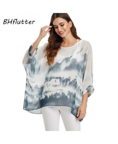 Summer Tops for Women 2023 Fashion Batwing Casual Loose Chiffon Blouses Shirt Floral Print Boho Beach Blouse Blusas $24.53 - ...