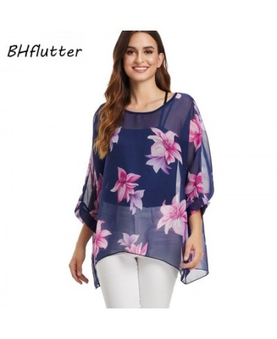 Summer Tops for Women 2023 Fashion Batwing Casual Loose Chiffon Blouses Shirt Floral Print Boho Beach Blouse Blusas $24.53 - ...