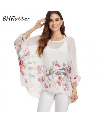 Summer Tops for Women 2023 Fashion Batwing Casual Loose Chiffon Blouses Shirt Floral Print Boho Beach Blouse Blusas $24.53 - ...