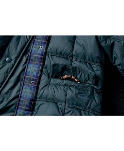 Winter Plaid Long Womens Down Jackets Ultra Light Thin Coat Double Sided Spring Oversize Basic Parkas ED1727 $92.62 - Jackets...