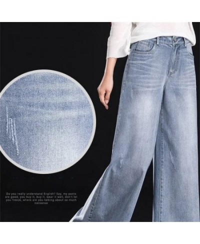 Casual Bleached Wide Leg Jeans Women High Waist Oversize 34 Baggy Denim Trousers Korean Fashion Tassels Loose Straight Vaquer...