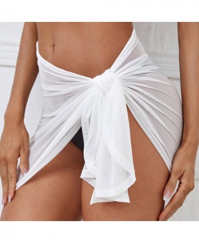 Sexy Women Sheer Wrap Knot Cover Up Skirt Without Bikini Chiffon Beach Wrap Bikini Cover-ups Wraps Skirts For Swimwear Summer...