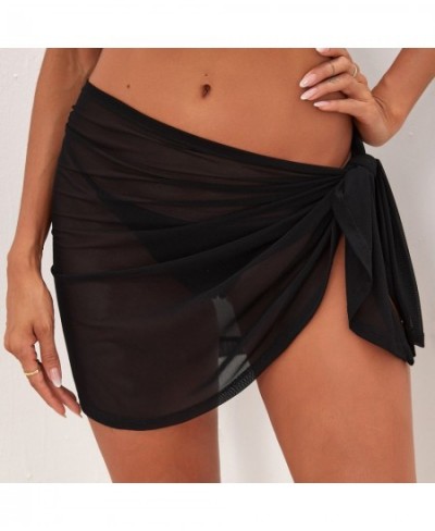 Sexy Women Sheer Wrap Knot Cover Up Skirt Without Bikini Chiffon Beach Wrap Bikini Cover-ups Wraps Skirts For Swimwear Summer...