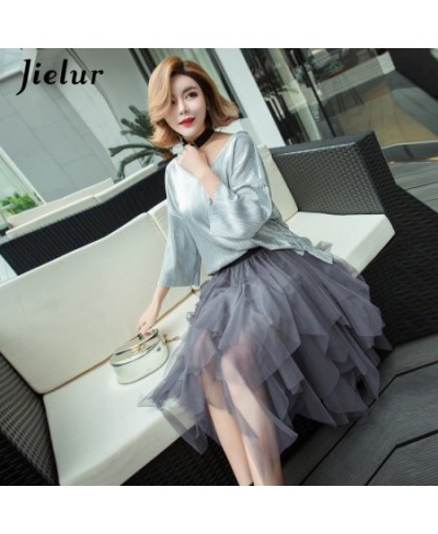 Womens Autumn 3 Layers Princess Tulle Mesh Pleated Skirt Saia Female Jupe Summer Tutu Skirts Faldas Mujer Moda $20.98 - Bottoms