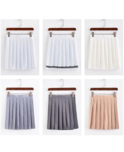 Women Summer JK High School Class Students Uniform Skirt Young Girls Preppy Style Pleated Striped Short Skirt $46.63 - Skirts