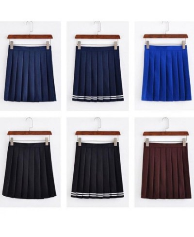 Women Summer JK High School Class Students Uniform Skirt Young Girls Preppy Style Pleated Striped Short Skirt $46.63 - Skirts