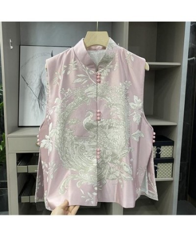 Tang Suit Jacquard Vest 2023 Spring and Autumn Chinese Style Stand Collar Sleeveless Cardigan Women Female Elegant Outerwear ...