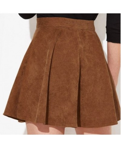 Autumn Winter Corduroy Skirt Women Fashion High Waist Single Breasting Streetwear Casual A-line Skirts 2022 $32.17 - Skirts