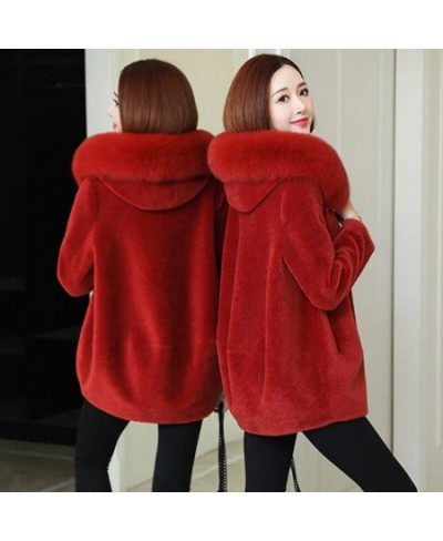 2022 New Winter Women Faux Fur Coat Thick Warm Lamb Fur Coat Hooded 5XL Elegant Long Jacket Female Winter Outerwear $87.12 - ...