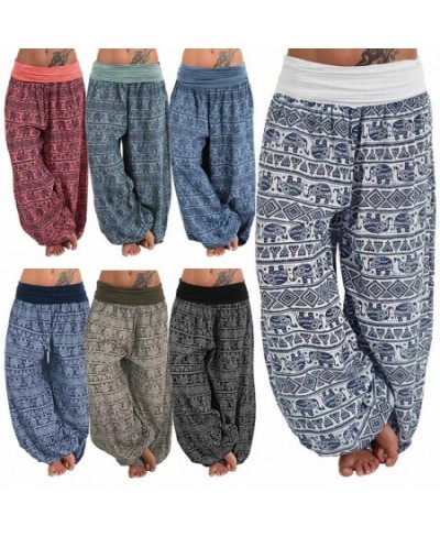 Plus Size Harem Pants Women Long High Waist Trousers Printed Casual Loose Cargo Pants Women Sport Wide Leg Pant брюки женские...