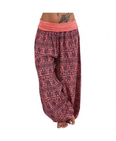 Plus Size Harem Pants Women Long High Waist Trousers Printed Casual Loose Cargo Pants Women Sport Wide Leg Pant брюки женские...