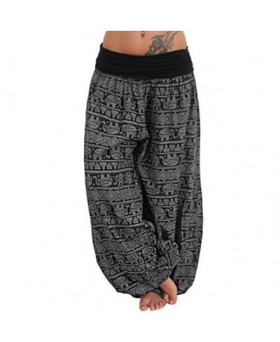 Plus Size Harem Pants Women Long High Waist Trousers Printed Casual Loose Cargo Pants Women Sport Wide Leg Pant брюки женские...