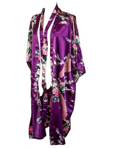 Sexy White Printed Female Mini Silk Robe Rayon Kimono Yukata Night Dress Gown Flower &Peacock S M L XL XXL XXXL A108 $20.55 -...