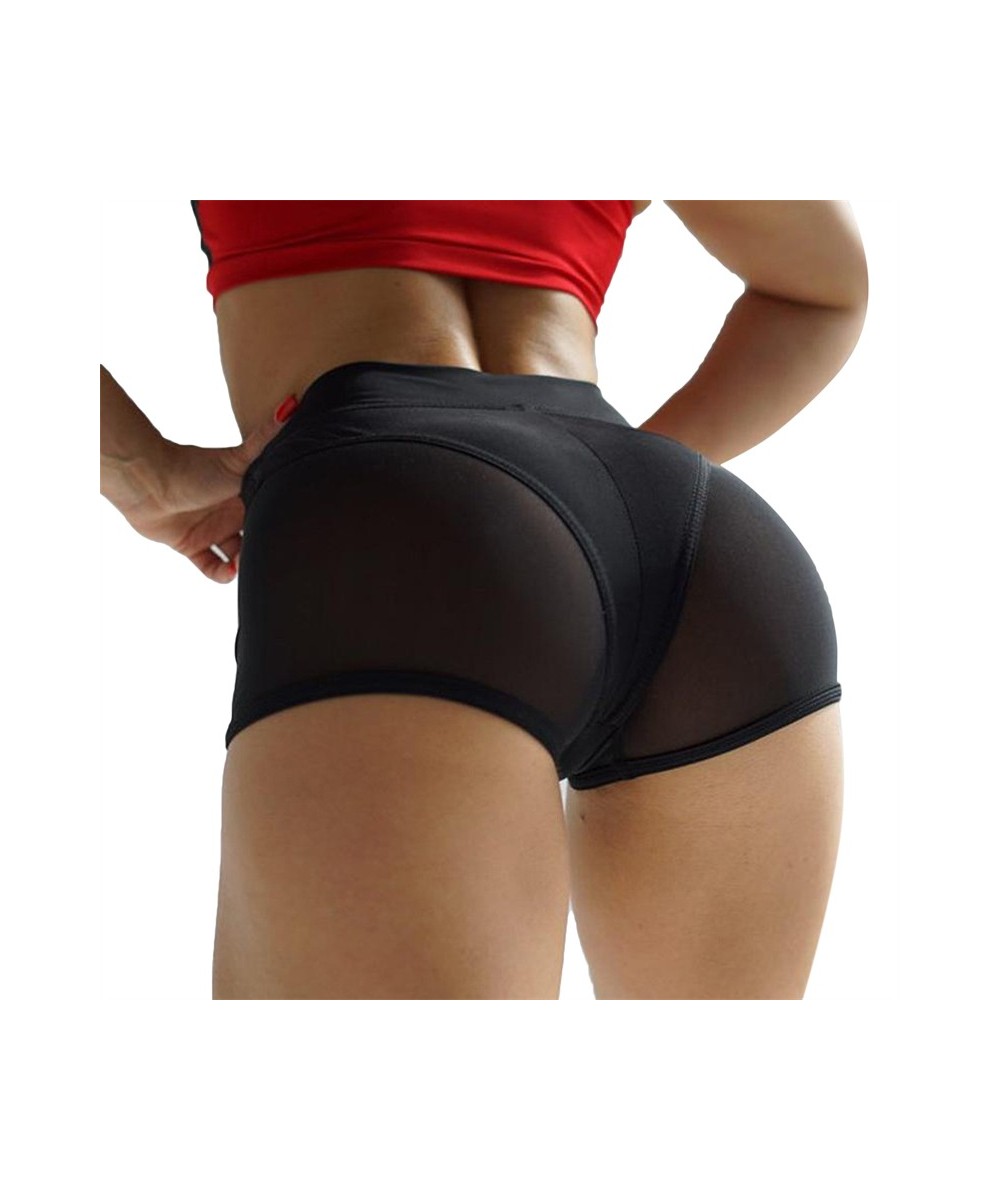 Women Sexy Shorts High Waist Workout Fitness Female Dance Shorts See-through Mesh Patchwork Mature Pole Dancing Clubwear $18....