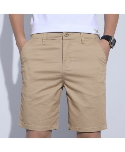 5 Colors Classic Style Men's Slim Shorts 2023 Summer New Business Fashion Thin Stretch Short Casual Pants Male Beige Khaki Gr...