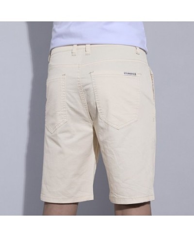 5 Colors Classic Style Men's Slim Shorts 2023 Summer New Business Fashion Thin Stretch Short Casual Pants Male Beige Khaki Gr...