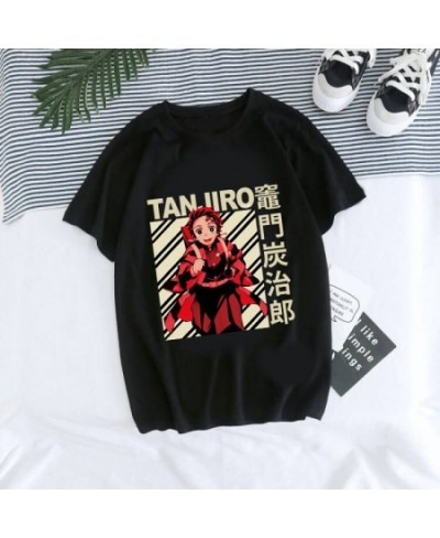 Japanese Anime Demon Slayer T Shirt Unisex Tanjirou Kamado Graphic Tee Shirt Women Kimetsu No Yaiba Nezuko Tshirt Female $22....