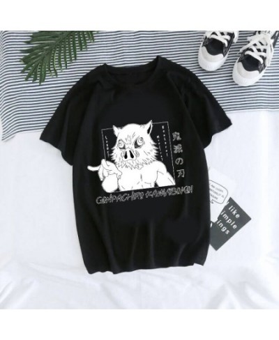 Japanese Anime Demon Slayer T Shirt Unisex Tanjirou Kamado Graphic Tee Shirt Women Kimetsu No Yaiba Nezuko Tshirt Female $22....