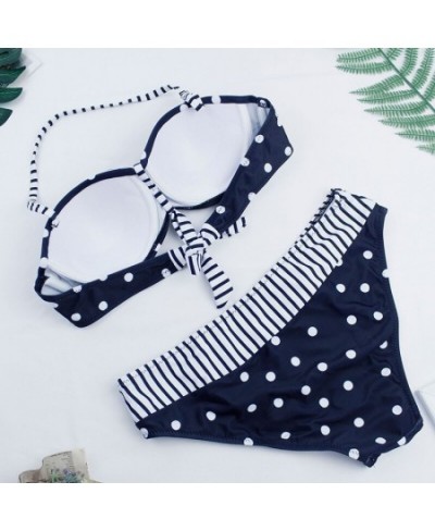 Dot Sexy Bikini Push Up 2 piece Swimsuit Women Swimwear Bodysuit Beachwear Halter Print Bikinis Bathing Suit Women 2023 XL $2...