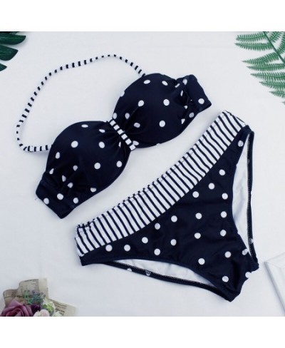 Dot Sexy Bikini Push Up 2 piece Swimsuit Women Swimwear Bodysuit Beachwear Halter Print Bikinis Bathing Suit Women 2023 XL $2...