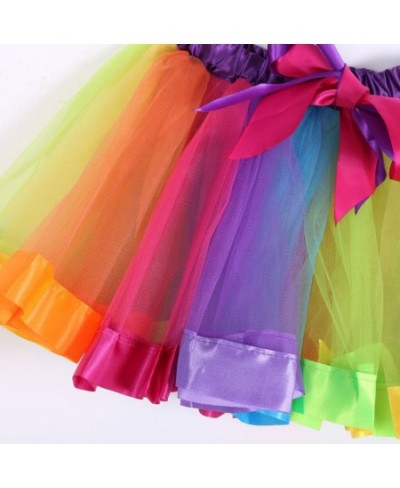 Ball Gown Miniskirt Women's Multicolour Tie-dye 3 Layered Elastic High Waist Short Skirt Fashion Adult Tutu Dancing Skirt 202...