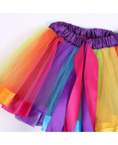 Ball Gown Miniskirt Women's Multicolour Tie-dye 3 Layered Elastic High Waist Short Skirt Fashion Adult Tutu Dancing Skirt 202...