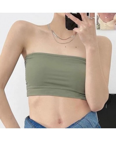 Beauty Back Bralette Crop Top Strapless Tube Top Padded Bra Comfort Breathable Ice Silk Lingerie Backless Fashion Underwear $...