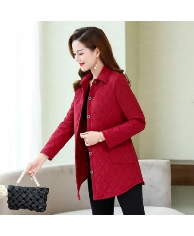 2023 thin quilted jacket autumn winter Warm Long-sleeved Jacket Parkas middle age women cotton-padded tops mother Cotton coat...