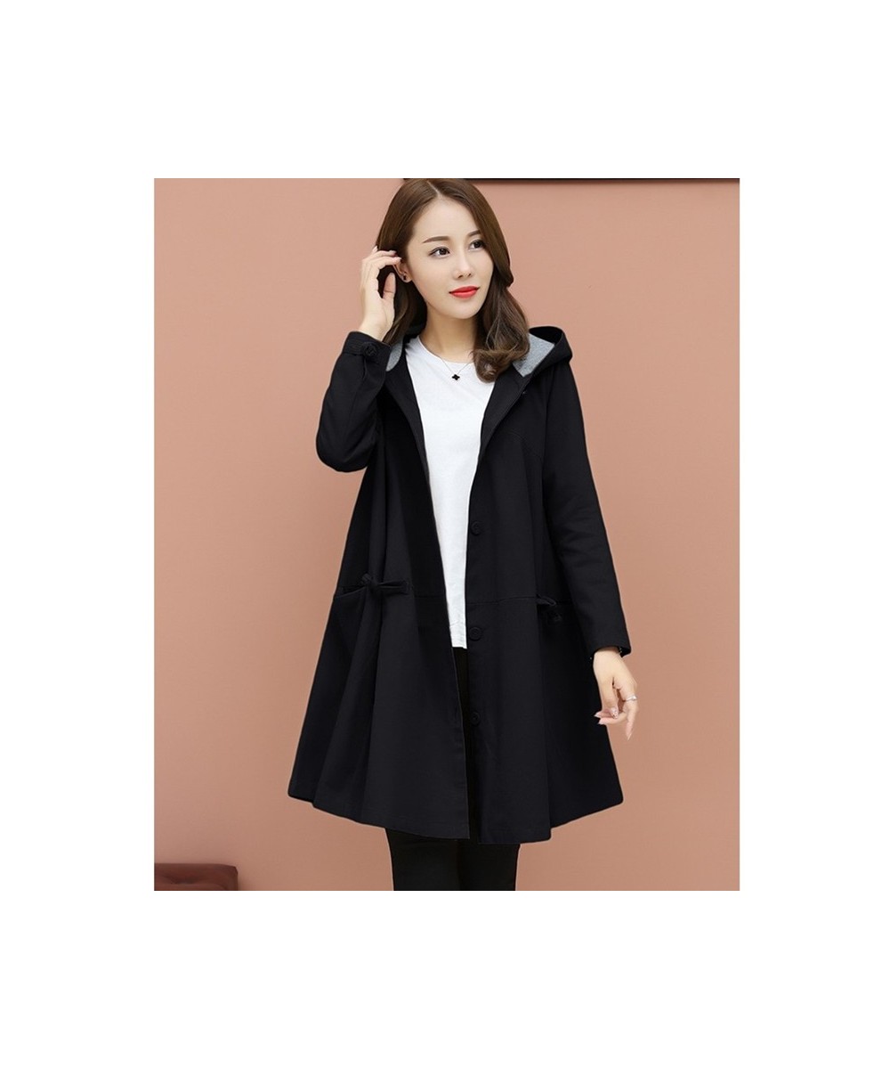 Fashion Korean Oversized outerwear women Hooded Long sleeve spring autumn trench coat thin elegant Ladies Basic coats1336 $61...