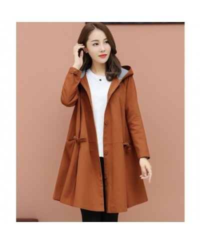 Fashion Korean Oversized outerwear women Hooded Long sleeve spring autumn trench coat thin elegant Ladies Basic coats1336 $61...