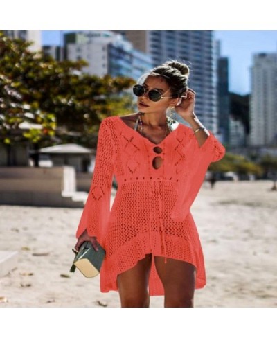 Sexy Cover Up Bikini Women Swimsuit Cover-up Beach Bathing Suit Beach Wear Knitting Swimwear Mesh Beach Dress Tunic Robe $31....