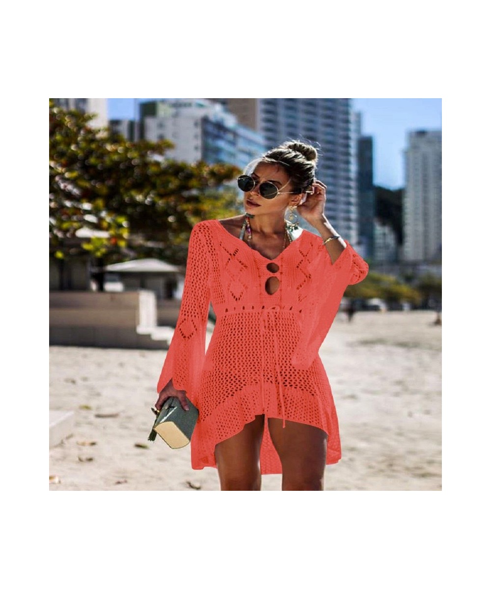 Sexy Cover Up Bikini Women Swimsuit Cover-up Beach Bathing Suit Beach Wear Knitting Swimwear Mesh Beach Dress Tunic Robe $31....